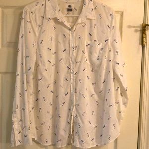 Old Navy SZ L sunglasses blouse